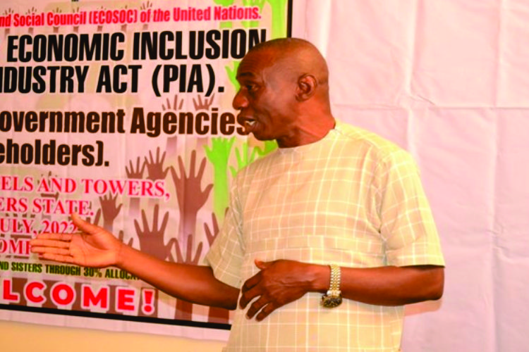 Representative of the National Assembly (HoRs), during PIA’s 30% Campaign for Women Economic Inclusion Colloquium for Government Agencies.