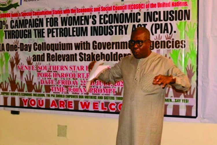 Representative of the National Assembly (Senate), during PIA’s 30% Campaign for Women Economic Inclusion Colloquium for Government Agencies.