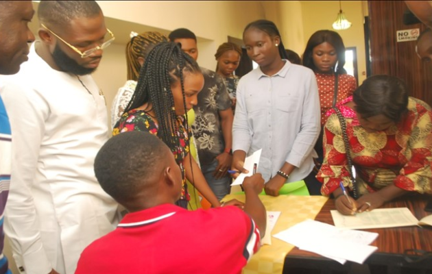 Participants Undergoing Documentation at a One Day Capacity Building Program for Host Communities for Women Economic Inclusion through the Petroleum Industry Act (PIA).