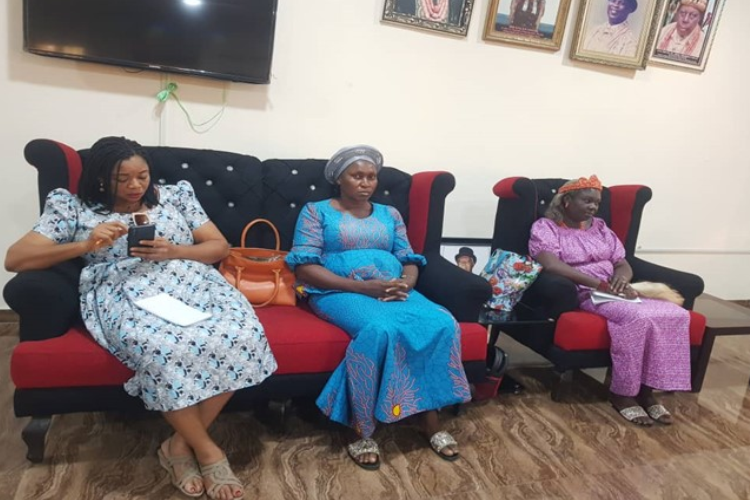 Women Leaders in Bayelsa State and Person with Special Needs on behalf of NDEBUMOG during Advocacy Visit for Women Economic Inclusion through the PIA to the Chairman of Bayelsa State Council of Traditional Rulers, King Bubaraye Dakolo on Thursday 11th August 2022.