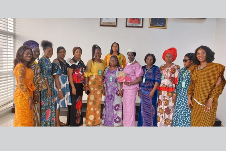 Women Leaders in Bayelsa State on behalf of NDEBUMOG’s 30% Advocacy Campaign for Women’s Economic Inclusion through the PIA During Advocacy Visit to the Deputy Governor of Bayelsa State on Monday 1st August 2022.