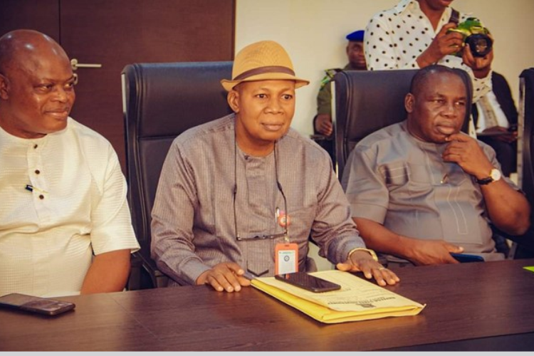 Some Top Functionaries of Government during a coalition of women in Bayelsa State visit on behalf of NDEBUMOG’s 30% Advocacy Campaign for Women Economic Inclusion on Advocacy to the Deputy Governor of Bayelsa State on Monday 1st August 2022.