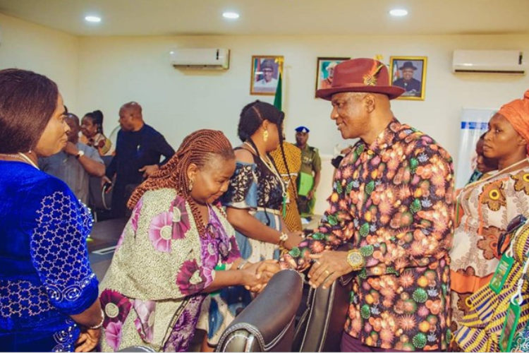 A coalition of women in Bayelsa State on behalf of NDEBUMOG’s 30% Advocacy Campaign for Women Economic Inclusion through the PIA During Advocacy Visit to the Deputy Governor of Bayelsa State on Monday 1st August 2022.